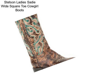 Stetson Ladies Sadie Wide Square Toe Cowgirl Boots