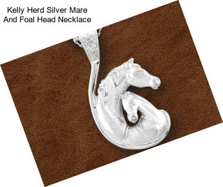 Kelly Herd Silver Mare And Foal Head Necklace