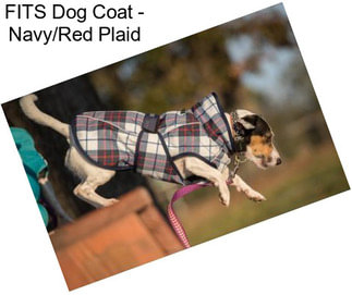 FITS Dog Coat - Navy/Red Plaid