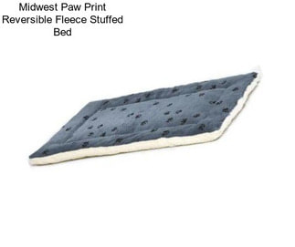 Midwest Paw Print Reversible Fleece Stuffed Bed