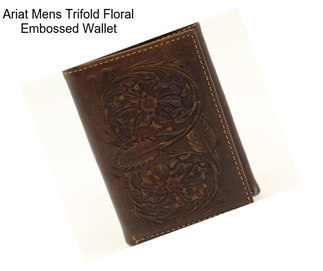 Ariat Mens Trifold Floral Embossed Wallet