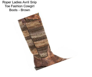 Roper Ladies Avril Snip Toe Fashion Cowgirl Boots - Brown