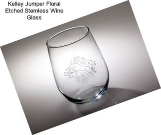 Kelley Jumper Floral Etched Stemless Wine Glass