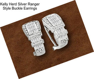 Kelly Herd Silver Ranger Style Buckle Earrings