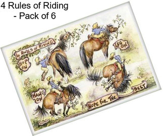 4 Rules of Riding - Pack of 6