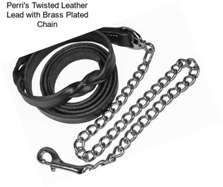 Perri\'s Twisted Leather Lead with Brass Plated Chain