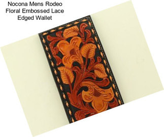 Nocona Mens Rodeo Floral Embossed Lace Edged Wallet