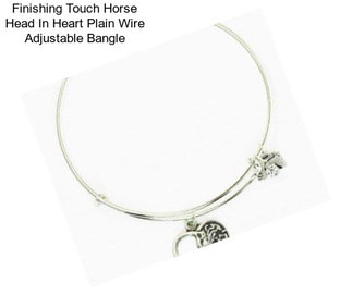 Finishing Touch Horse Head In Heart Plain Wire Adjustable Bangle