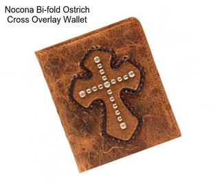 Nocona Bi-fold Ostrich Cross Overlay Wallet