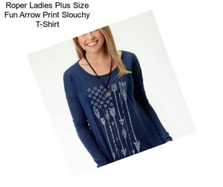 Roper Ladies Plus Size Fun Arrow Print Slouchy T-Shirt