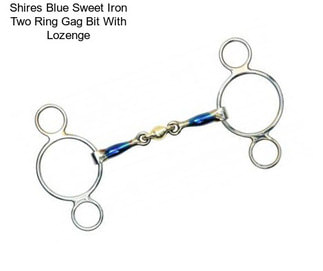 Shires Blue Sweet Iron Two Ring Gag Bit With Lozenge