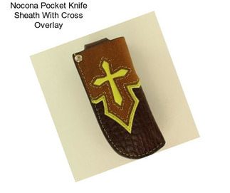 Nocona Pocket Knife Sheath With Cross Overlay