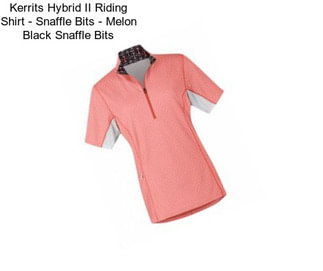 Kerrits Hybrid II Riding Shirt - Snaffle Bits - Melon Black Snaffle Bits