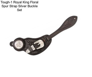 Tough-1 Royal King Floral Spur Strap Silver Buckle Set