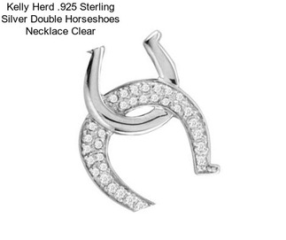 Kelly Herd .925 Sterling Silver Double Horseshoes Necklace Clear