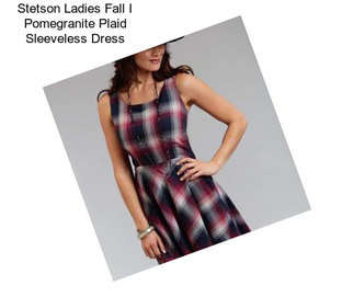 Stetson Ladies Fall I Pomegranite Plaid Sleeveless Dress