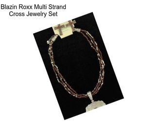 Blazin Roxx Multi Strand Cross Jewelry Set