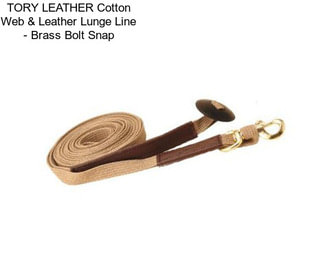 TORY LEATHER Cotton Web & Leather Lunge Line - Brass Bolt Snap