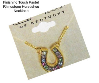 Finishing Touch Pastel Rhinestone Horseshoe Necklace