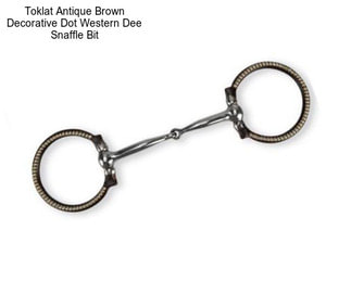 Toklat Antique Brown Decorative Dot Western Dee Snaffle Bit