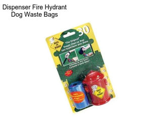 Dispenser Fire Hydrant Dog Waste Bags