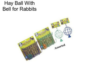 Hay Ball With Bell for Rabbits