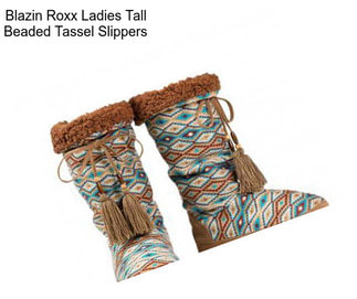 Blazin Roxx Ladies Tall Beaded Tassel Slippers