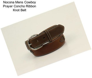 Nocona Mens Cowboy Prayer Concho Ribbon Knot Belt