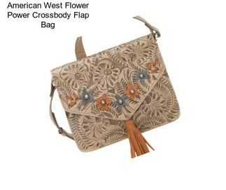 American West Flower Power Crossbody Flap Bag