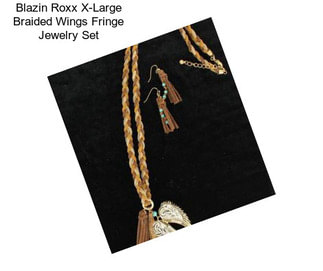 Blazin Roxx X-Large Braided Wings Fringe Jewelry Set