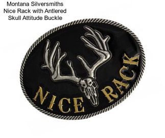 Montana Silversmiths Nice Rack with Antlered Skull Attitude Buckle