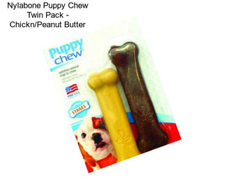 Nylabone Puppy Chew Twin Pack - Chickn/Peanut Butter