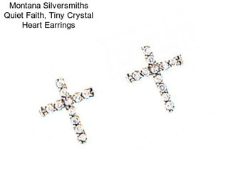 Montana Silversmiths Quiet Faith, Tiny Crystal Heart Earrings