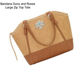 Bandana Guns and Roses Large Zip Top Tote