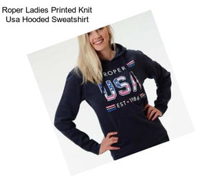 Roper Ladies Printed Knit Usa Hooded Sweatshirt