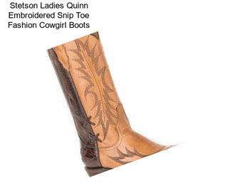 Stetson Ladies Quinn Embroidered Snip Toe Fashion Cowgirl Boots