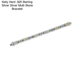 Kelly Herd .925 Sterling Silver Silver Multi Stone Bracelet
