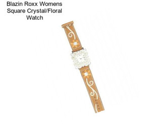 Blazin Roxx Womens Square Crystal/Floral Watch
