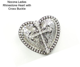 Nocona Ladies Rhinestone Heart with Cross Buckle