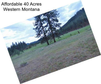 Affordable 40 Acres Western Montana