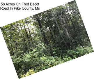 58 Acres On Fred Bacot Road In Pike County, Ms