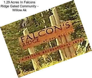 1.29 Acres In Falcons Ridge Gated Community - Willow Ak