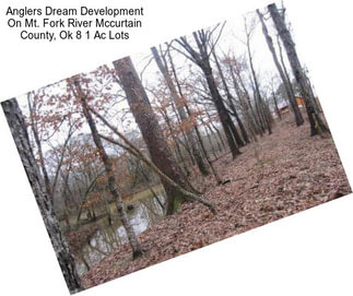 Anglers Dream Development On Mt. Fork River Mccurtain County, Ok 8 1 Ac Lots