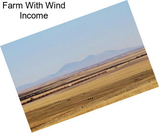 Farm With Wind Income