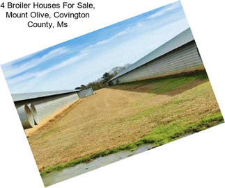 4 Broiler Houses For Sale, Mount Olive, Covington County, Ms