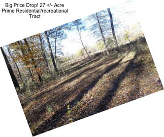 Big Price Drop! 27 +/- Acre Prime Residential/recreational Tract