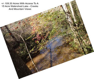 +/- 109.30 Acres With Access To A 15 Acre Watershed Lake - Creeks And Mountain Views
