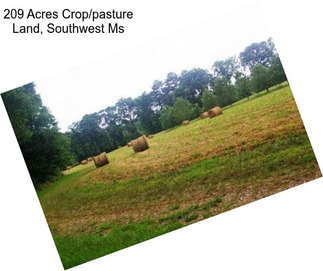 209 Acres Crop/pasture Land, Southwest Ms
