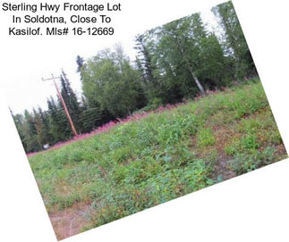 Sterling Hwy Frontage Lot In Soldotna, Close To Kasilof. Mls# 16-12669