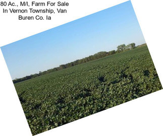 80 Ac., M/l, Farm For Sale In Vernon Township, Van Buren Co. Ia